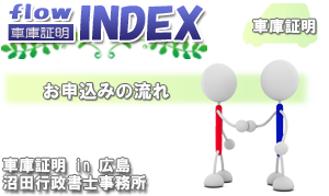 お申込みの流れ　車庫証明